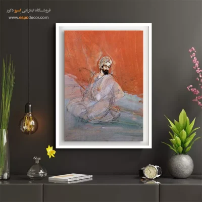 تابلو با طرح شاهنامه - رودکی – تابلو نقاشی های حسین بهزاد - اسپو دکور
