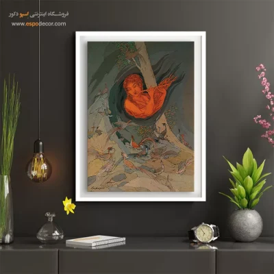 تابلو اتاق کار هنری - بشنو از نی چون حکایت میکند – تابلو نقاشی های حسین بهزاد - اسپو دکور