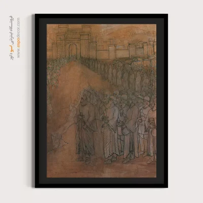 دکوراسیون با تابلو سنتی - فتح بابل – تابلو نقاشی های حسین بهزاد - اسپو دکور