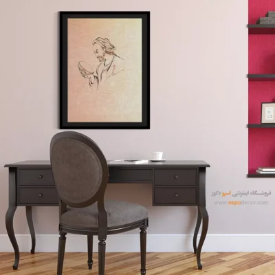 فروش آنلاین تابلو مینیاتور - جامی در دست – تابلو نقاشی های حسین بهزاد - اسپو دکور