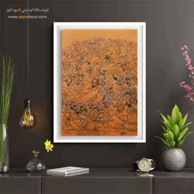 تابلو دست‌ساز ایرانی - آنان که محیط فضل و آداب شدند – تابلو نقاشی های حسین بهزاد - اسپو دکور