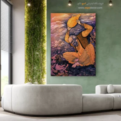 تابلو رنگی ایرانی - جامیست که عقل آفرین میزندش – تابلو نقاشی های حسین بهزاد - اسپو دکور