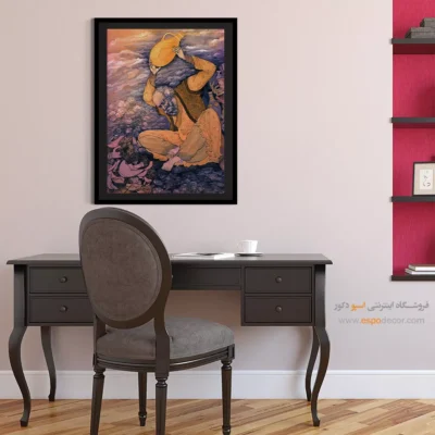 تابلو رنگی ایرانی - جامیست که عقل آفرین میزندش – تابلو نقاشی های حسین بهزاد - اسپو دکور