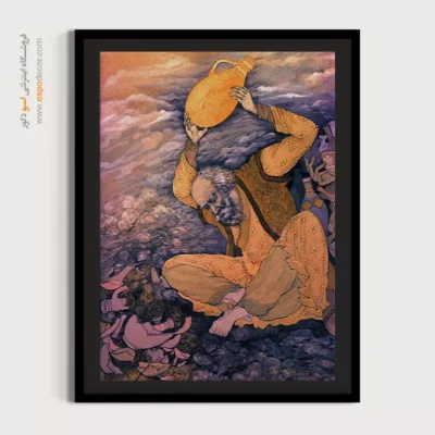 تابلو رنگی ایرانی - جامیست که عقل آفرین میزندش – تابلو نقاشی های حسین بهزاد - اسپو دکور