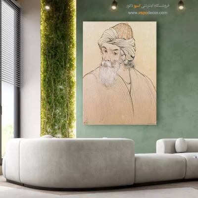 تابلو نقاشی فرهنگی ایران - مولانا – تابلو نقاشی های حسین بهزاد - اسپو دکور