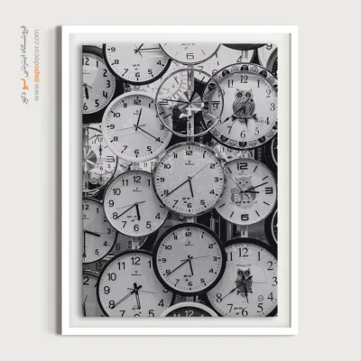 خرید تابلو هنری سیاه و سفید - زمان – تابلو سیاه و سفید - اسپو دکور
