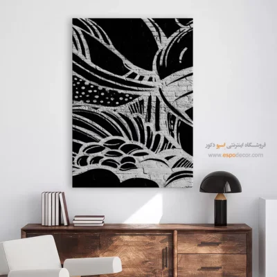 تابلو دکوراتیو با تصاویر زیبا - گرافیتی – تابلو سیاه و سفید - اسپو دکور