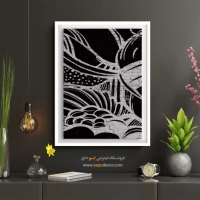 تابلو دکوراتیو با تصاویر زیبا - گرافیتی – تابلو سیاه و سفید - اسپو دکور