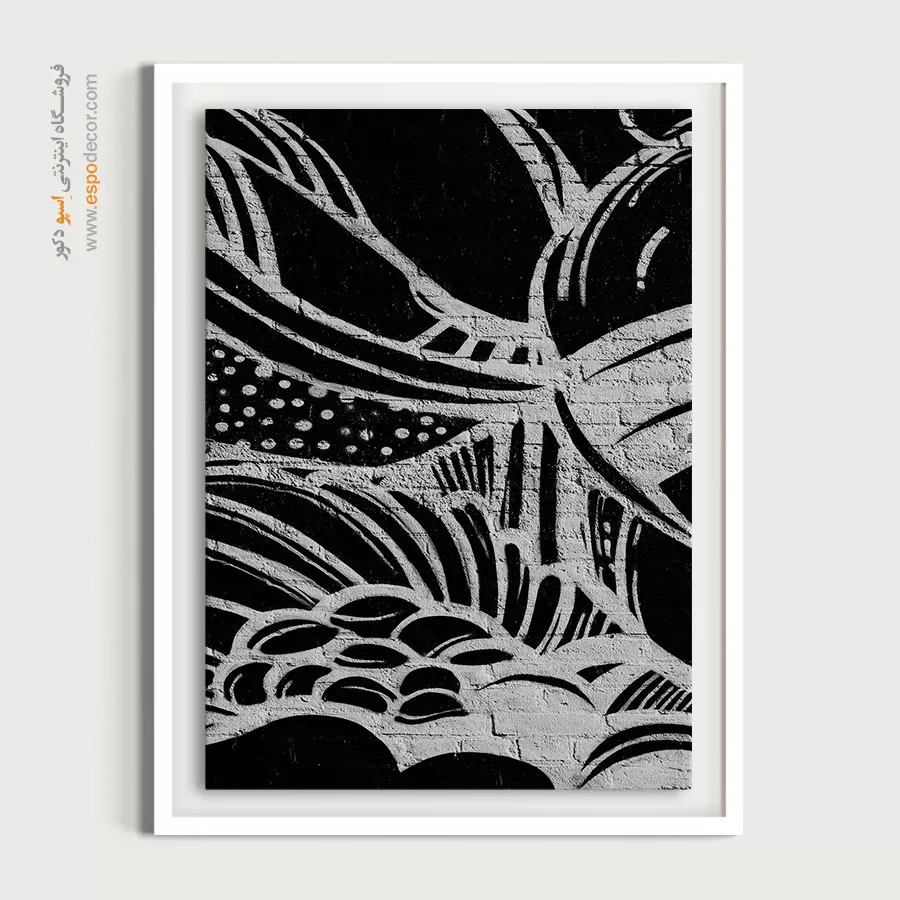 تابلو دکوراتیو با تصاویر زیبا - گرافیتی – تابلو سیاه و سفید - اسپو دکور