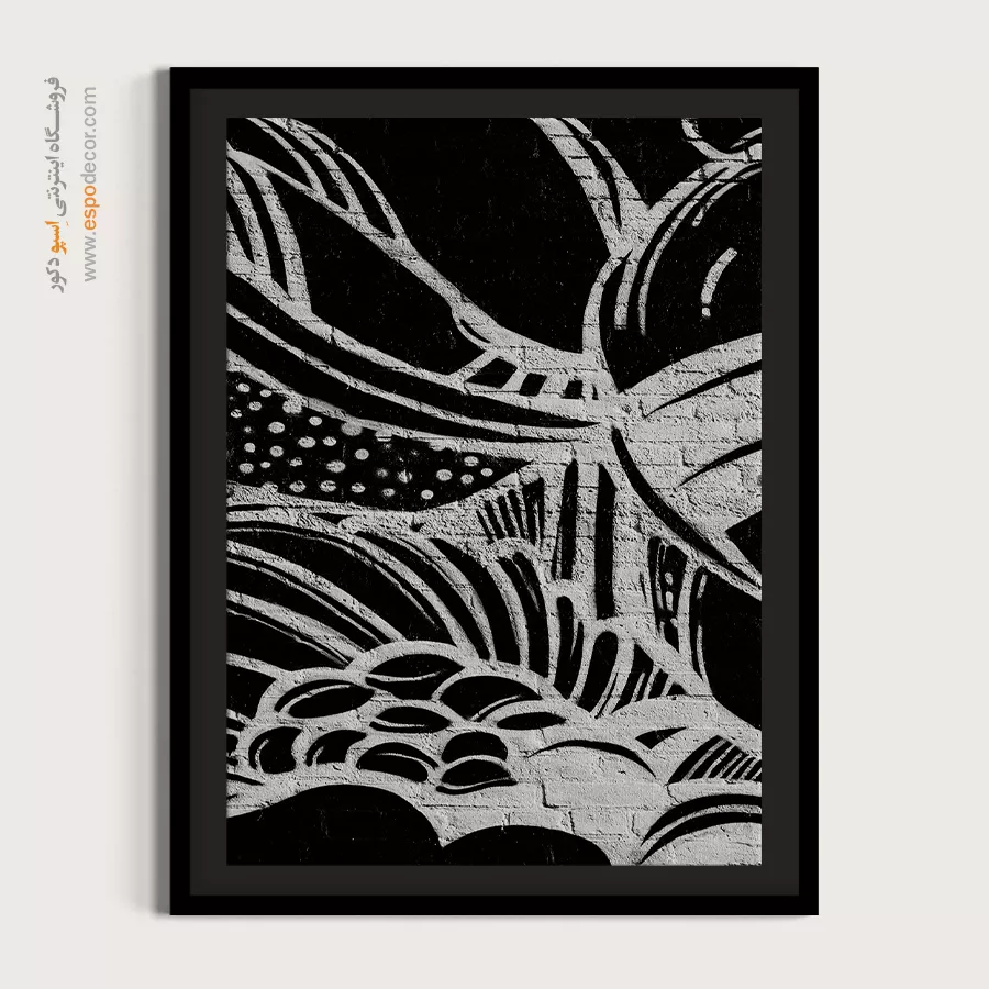 تابلو دکوراتیو با تصاویر زیبا - گرافیتی – تابلو سیاه و سفید - اسپو دکور