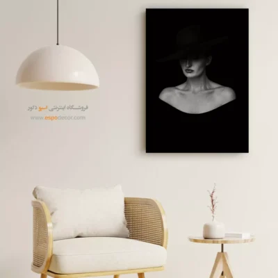 تابلو سیاه و سفید از زن - زن – تابلو سیاه و سفید - اسپو دکور
