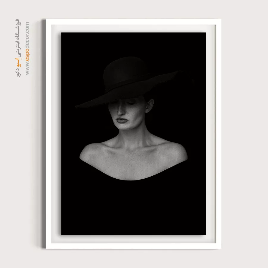 تابلو سیاه و سفید از زن - زن – تابلو سیاه و سفید - اسپو دکور