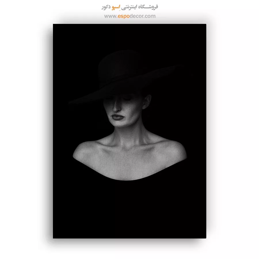 تابلو سیاه و سفید از زن - زن – تابلو سیاه و سفید - اسپو دکور