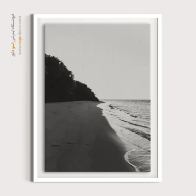تابلو با تصاویر زیبای دریا - ساحل – تابلو سیاه و سفید - اسپو دکور