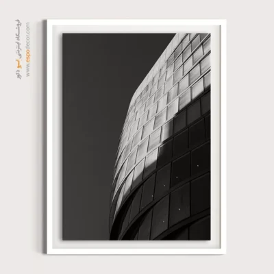 تابلو بوم سیاه و سفید معماری - ریتم پنجره‌ها – تابلو سیاه و سفید - اسپو دکور