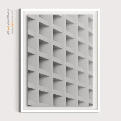 تابلو معماری انتزاعی - نظم بی‌نهایت – تابلو سیاه و سفید - اسپو دکور