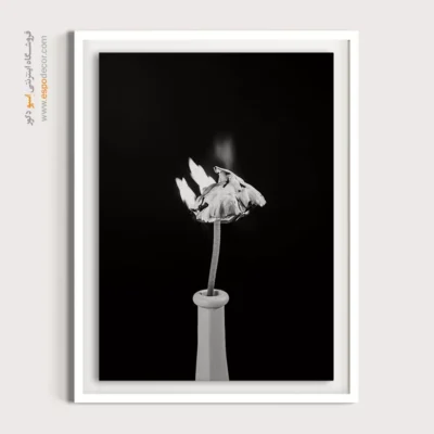 تابلو عکاسی هنری سورئال - احتراق سکوت – تابلو سیاه و سفید - اسپو دکور