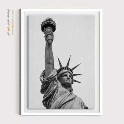 تابلو نماد آزادی - فانوس امید – تابلو سیاه و سفید - اسپو دکور