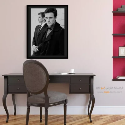 تابلو پرتره مردانه - ژست اشرافی – تابلو سیاه و سفید - اسپو دکور