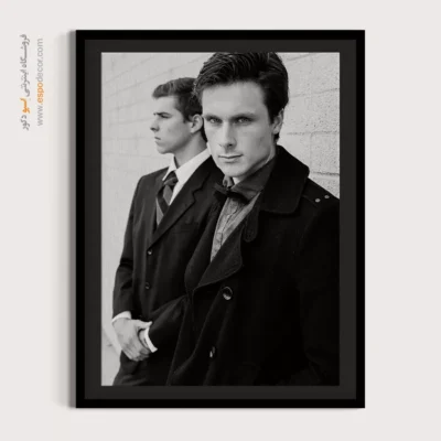 تابلو پرتره مردانه - ژست اشرافی – تابلو سیاه و سفید - اسپو دکور