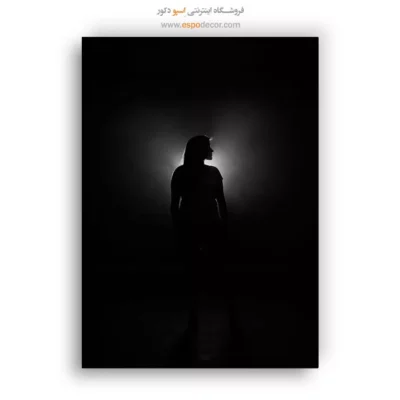 خرید تابلو چهره مفهومی - راز نور – تابلو سیاه و سفید - اسپو دکور