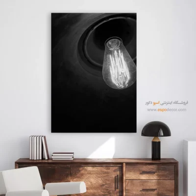 تابلو دکوراتیو با تم وینتیج - مهتاب صنعت – تابلو سیاه و سفید - اسپو دکور