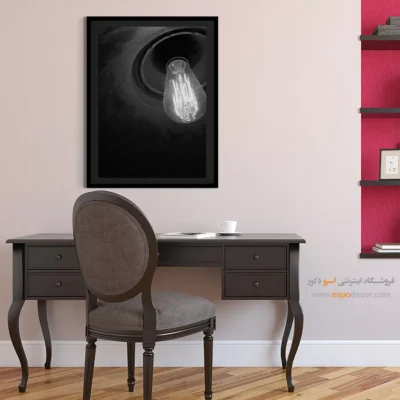 تابلو دکوراتیو با تم وینتیج - مهتاب صنعت – تابلو سیاه و سفید - اسپو دکور