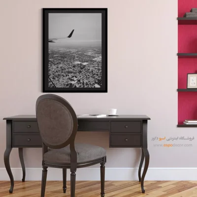 تابلو سیاه و سفید برای دفتر کار - بر فراز زمستان – تابلو سیاه و سفید - اسپو دکور