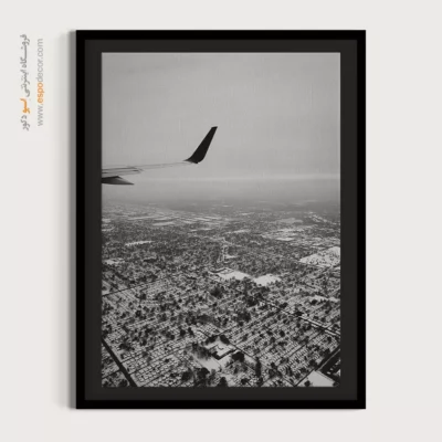 تابلو سیاه و سفید برای دفتر کار - بر فراز زمستان – تابلو سیاه و سفید - اسپو دکور