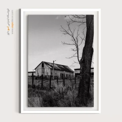 تابلو سیاه و سفید برای دکوراسیون روستیک - سایهٔ ایام – تابلو سیاه و سفید - اسپو دکور