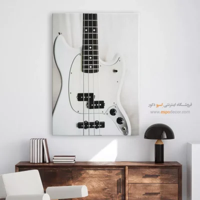 تابلو سیاه و سفید برای استودیو موسیقی - آهنگ سپید – تابلو سیاه و سفید - اسپو دکور