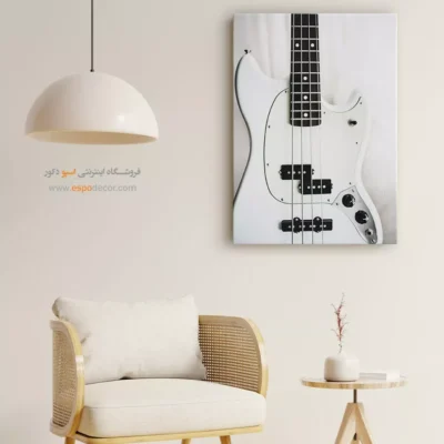 تابلو سیاه و سفید برای استودیو موسیقی - آهنگ سپید – تابلو سیاه و سفید - اسپو دکور