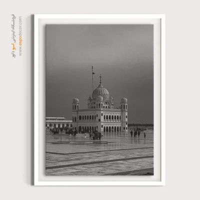 تابلو سیاه و سفید با سبک شرقی - معبد نور – تابلو سیاه و سفید - اسپو دکور