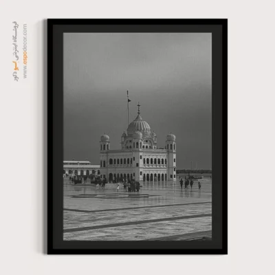 تابلو سیاه و سفید با سبک شرقی - معبد نور – تابلو سیاه و سفید - اسپو دکور
