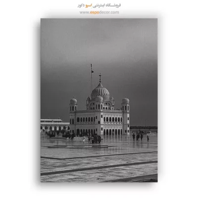 تابلو سیاه و سفید با سبک شرقی - معبد نور – تابلو سیاه و سفید - اسپو دکور