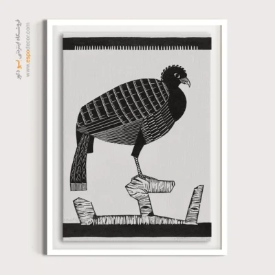 تابلو پرنده - پرنده – تابلو سیاه و سفید - اسپو دکور