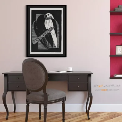 دکور مینیمالیستی - طوطی – تابلو سیاه و سفید - اسپو دکور