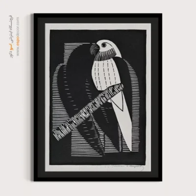 دکور مینیمالیستی - طوطی – تابلو سیاه و سفید - اسپو دکور