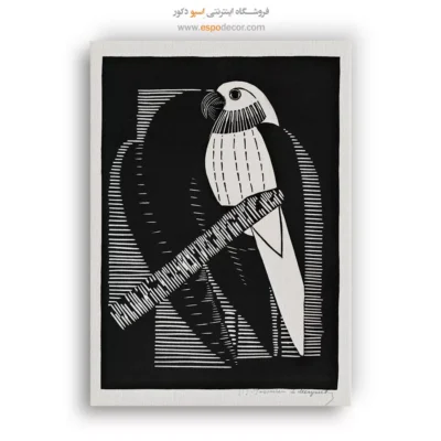 دکور مینیمالیستی - طوطی – تابلو سیاه و سفید - اسپو دکور