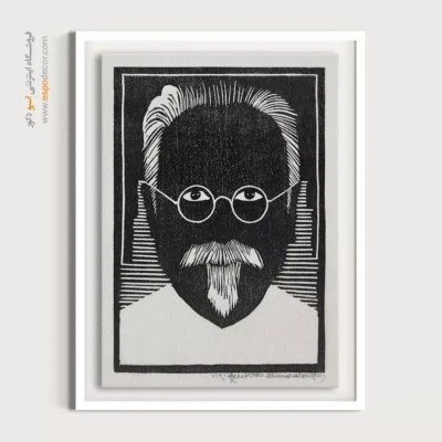 تابلو دیواری مدرن - متفکر – تابلو سیاه و سفید - اسپو دکور