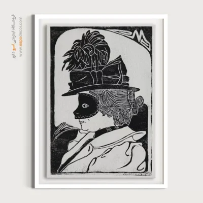 تابلو پرتره زن - کارناوال – تابلو سیاه و سفید - اسپو دکور