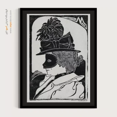 تابلو پرتره زن - کارناوال – تابلو سیاه و سفید - اسپو دکور