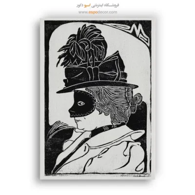 تابلو پرتره زن - کارناوال – تابلو سیاه و سفید - اسپو دکور