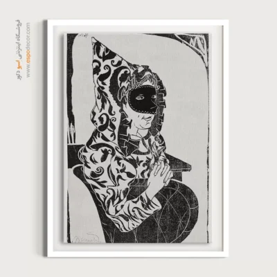 طراحی هنری سیاه و سفید - ماسک – تابلو سیاه و سفید - اسپو دکور