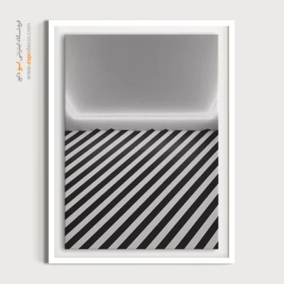 خرید تابلو راه‌راه - مورب – تابلو سیاه و سفید - اسپو دکور