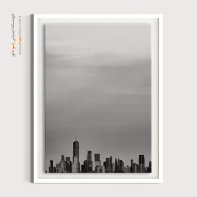 تابلو برای دکوراسیون داخلی - افق شهر – تابلو سیاه و سفید - اسپو دکور