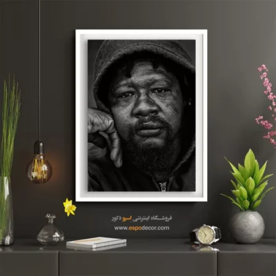 تابلو بوم مینیمالیستی - خسته – تابلو سیاه و سفید - اسپو دکور