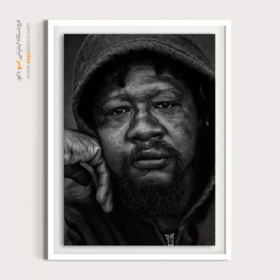 تابلو بوم مینیمالیستی - خسته – تابلو سیاه و سفید - اسپو دکور