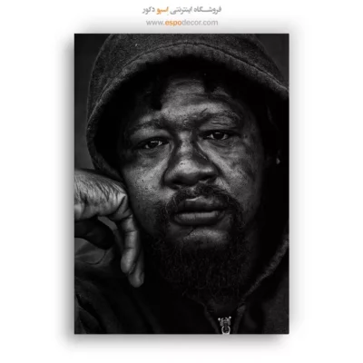تابلو بوم مینیمالیستی - خسته – تابلو سیاه و سفید - اسپو دکور
