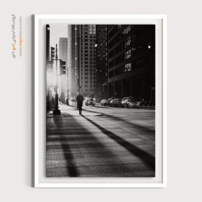 تابلو برای دفاتر کار - تنها در شهر – تابلو سیاه و سفید - اسپو دکور
